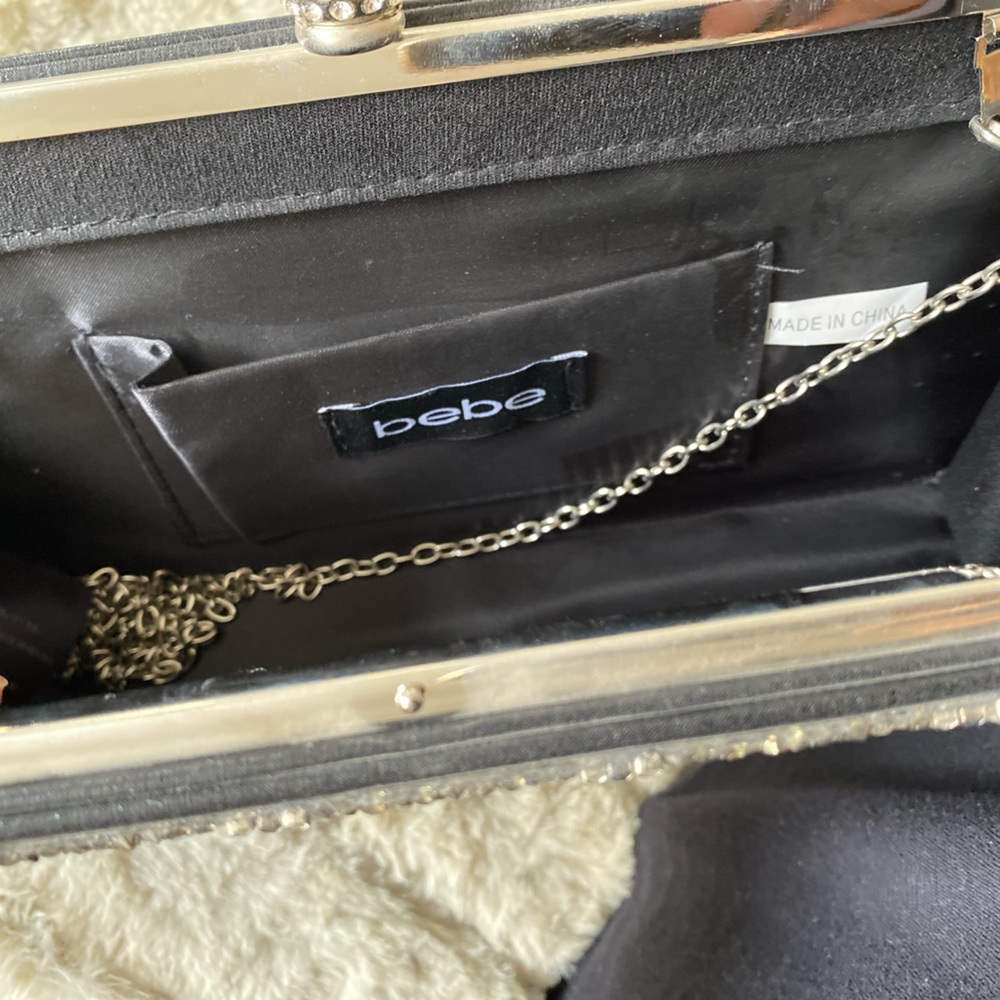Bebe Rhinestone Clutch NWT - Picture 9 of 11